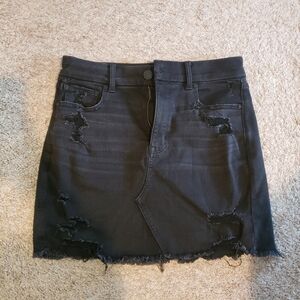 American Eagle Black Denim Skirt